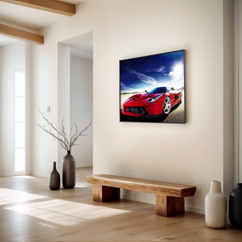 NIHOJIUMA NIHO-JIUMA Diamond Painting Kits Red Sports Car, DIY 5D Full Drill Diamond Art Gift for Adult/Teen, Home Decoration (30x30cm/12x12 Inches) - Image 3